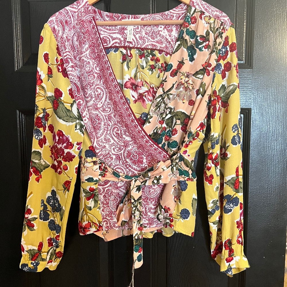 Anthropologie Meadow Rue Wrap Top SIZE 12